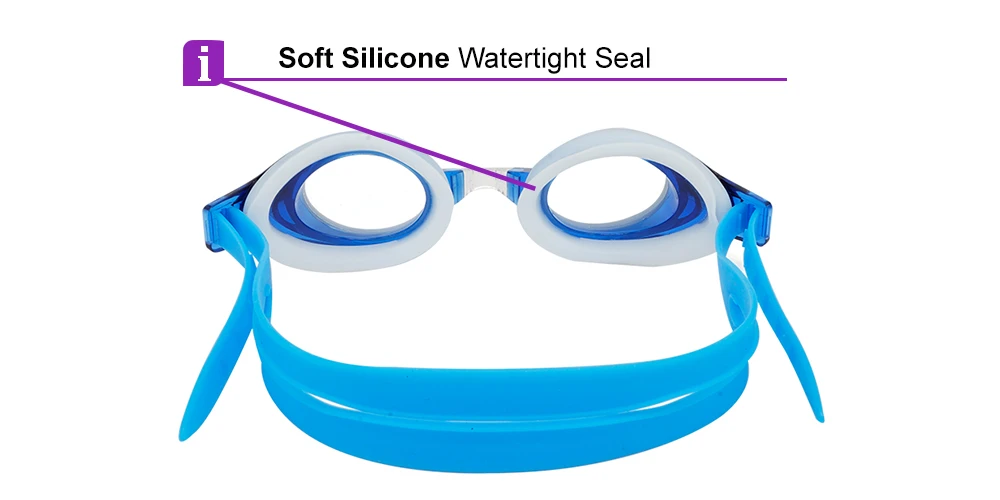 Pismo Prescription Swimming Goggle - Blue Swimming Glasses - Nose Clip, Ear Plugs And Watertight Case Included - Image 2