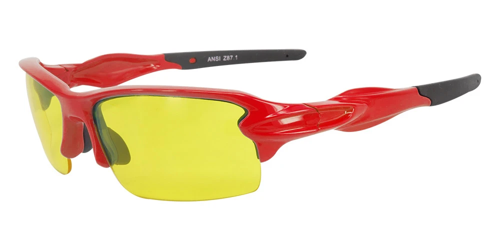 Matrix S713 Prescription Safety Sports Sunglasses Red - Running, Cycling Or Baseball Glasses - Image 2