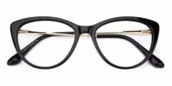 Aberdeen Cat Eye Prescription Glasses - Handmade Acetate - Black