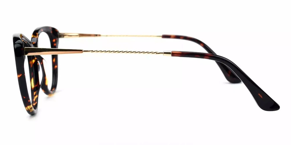 Aberdeen Cat Eye Prescription Glasses - Handmade Acetate - Tortoise - Image 4
