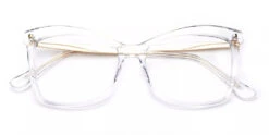 Visalia Cat Eye Prescription Glasses - Handmade Acetate - Clear
