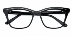 Roseville Cat Eye Prescription Glasses - Handmade Acetate - Black