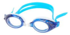 Pismo Prescription Swimming Goggle - Blue Swimming Glasses - Nose Clip, Ear Plugs And Watertight Case Included