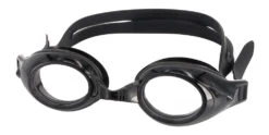 Pismo Prescription Swimming Goggle - Black Swimming Glasses - Nose Clip, Ear Plugs And Watertight Case Included