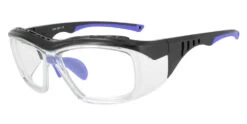 Fusion Omaha Prescription Safety Glasses Blue Clear - ANSI Z87.1 Certified Stamped