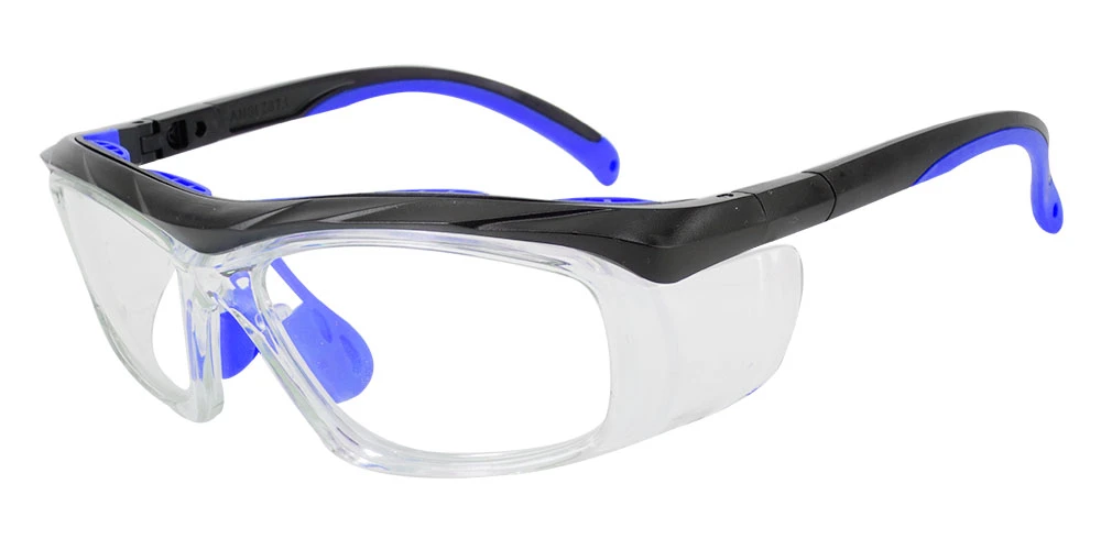 Fusion Plano Prescription Safety Glasses Blue - ANSI Z87.1 Certified Stamped