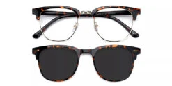 Ontario Polarized Clip On Prescription Sunglasses Tortoise