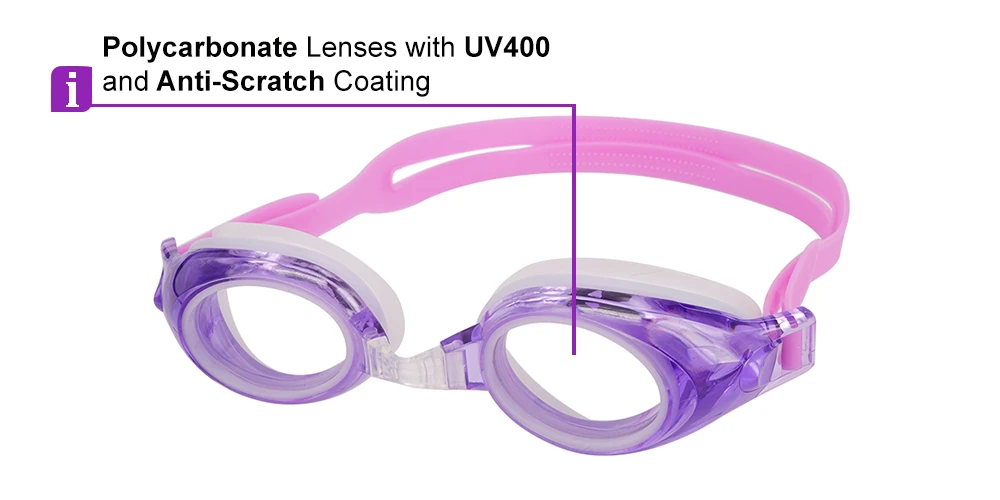 Pismo Prescription Swimming Goggle - Purple Swimming Glasses - Nose Clip, Ear Plugs And Watertight Case Included - Image 4