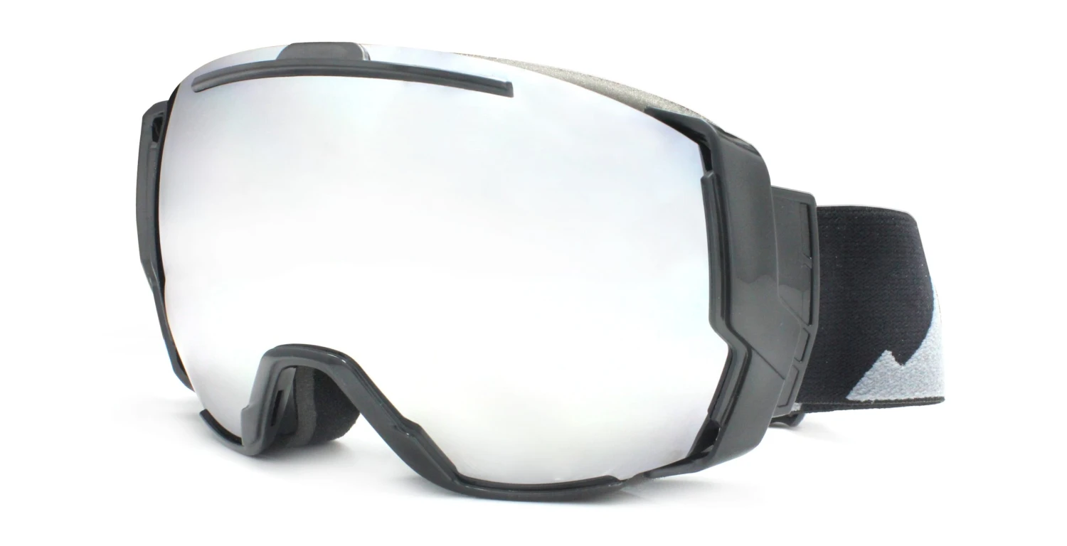 Fusion Keystone Prescription Ski And Snowboard Goggles Silver - Dual Layer Anti Fog Lenses - Impact Resistance And UV Blocking Lenses