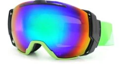 Fusion Keystone Prescription Ski And Snowboard Goggles Green - Dual Layer Anti Fog Lenses - Impact Resistance And UV Blocking Lenses