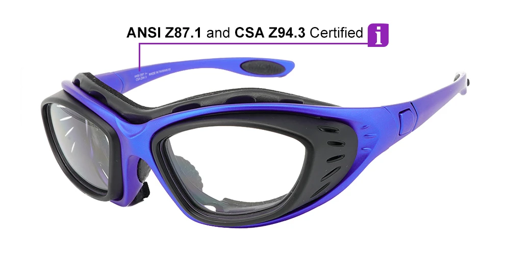 Matrix Mountaineer Prescription Safety Sports Glasses -- ANSI And CSA Certified -- Soft Foam Seal -- Interchangeable Headband - Image 7