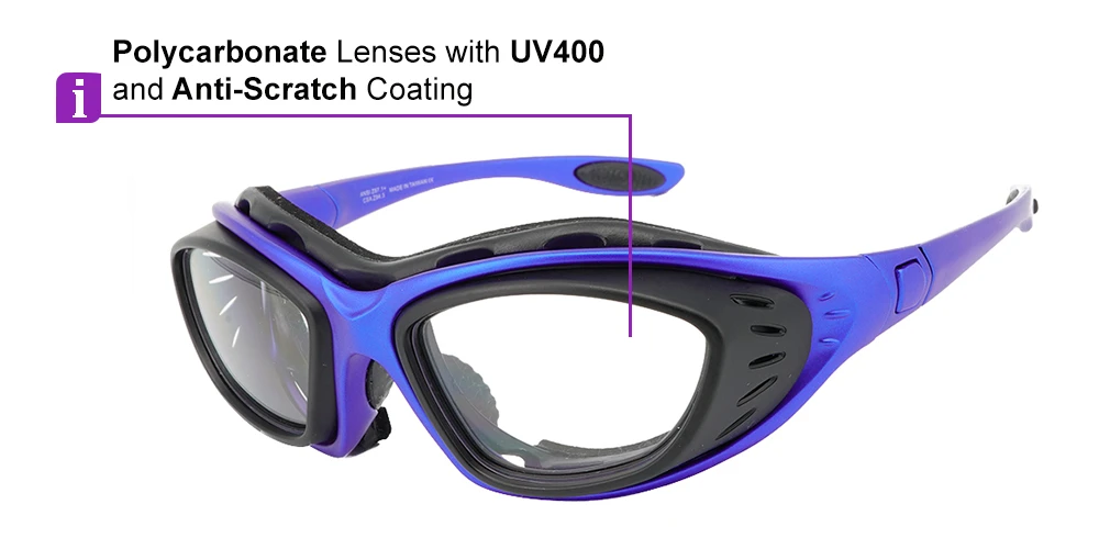 Matrix Mountaineer Prescription Safety Sports Glasses -- ANSI And CSA Certified -- Soft Foam Seal -- Interchangeable Headband - Image 12