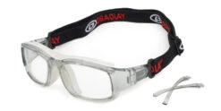 Alberta Clear Prescription Sports Goggles - Interchangeable Temple Arms And Headband - Soccer, Basketball, Baseball