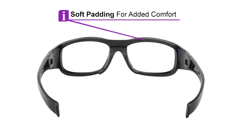 Alberta Black Prescription Sports Goggles - Interchangeable Temple Arms And Headband - Soccer, Basketball, Baseball - Image 5