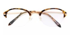 Burbank Half Rim Eyeglasses Demi Amber