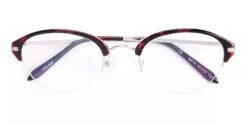 Burbank Half Rim Eyeglasses Red