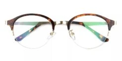 Meridian Half Rim Eyeglasses Demi Amber