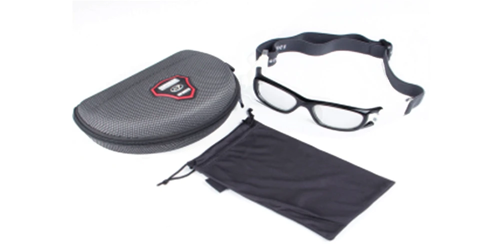 Alberta Black Prescription Sports Goggles - Interchangeable Temple Arms And Headband - Soccer, Basketball, Baseball - Image 9