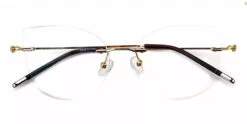 Kileen Rimless Prescription Glasses Gold