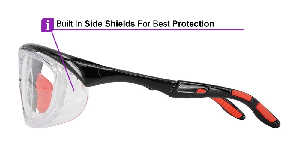 Fusion Toledo Prescription Safety Glasses Black - ANSI Z87.1 Certified Stamped - Image 6