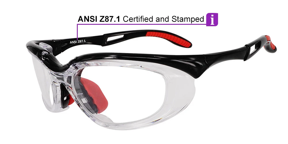 Fusion Toledo Prescription Safety Glasses Black - ANSI Z87.1 Certified Stamped - Image 5