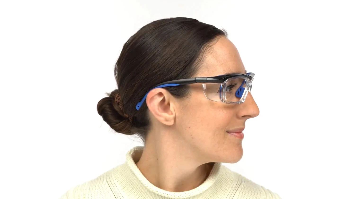 Fusion Plano Prescription Safety Glasses Blue - ANSI Z87.1 Certified Stamped - Image 3