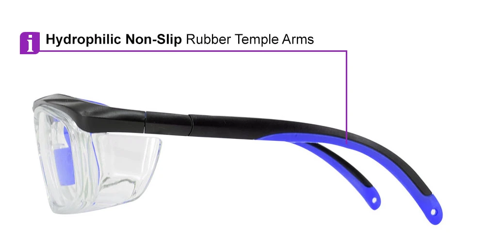 Fusion Plano Prescription Safety Glasses Blue - ANSI Z87.1 Certified Stamped - Image 8