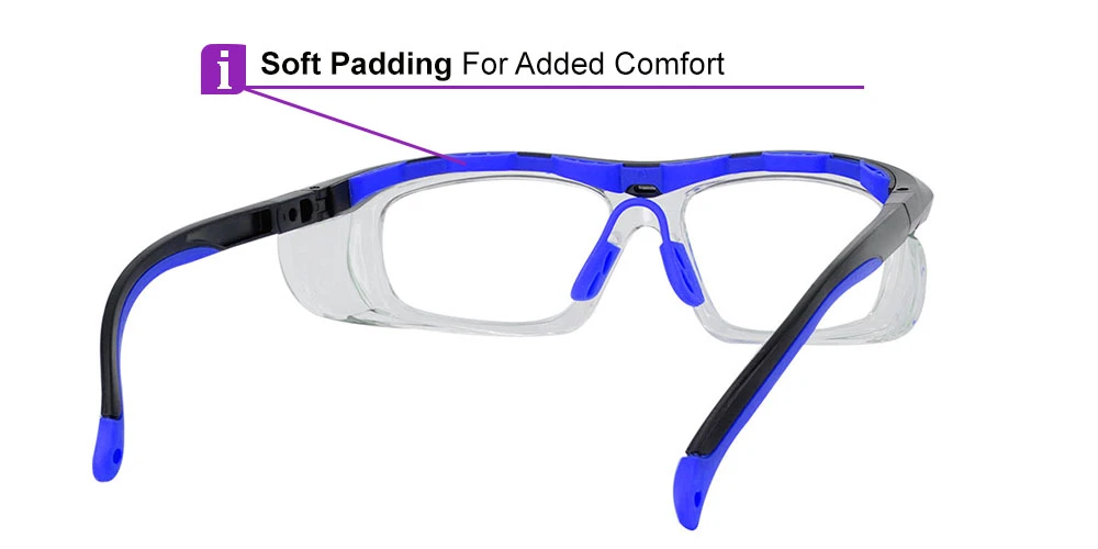 Fusion Plano Prescription Safety Glasses Blue - ANSI Z87.1 Certified Stamped - Image 9