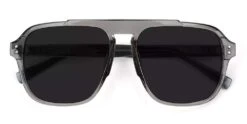 Manchester Aviator Sunglasses Clear Gray