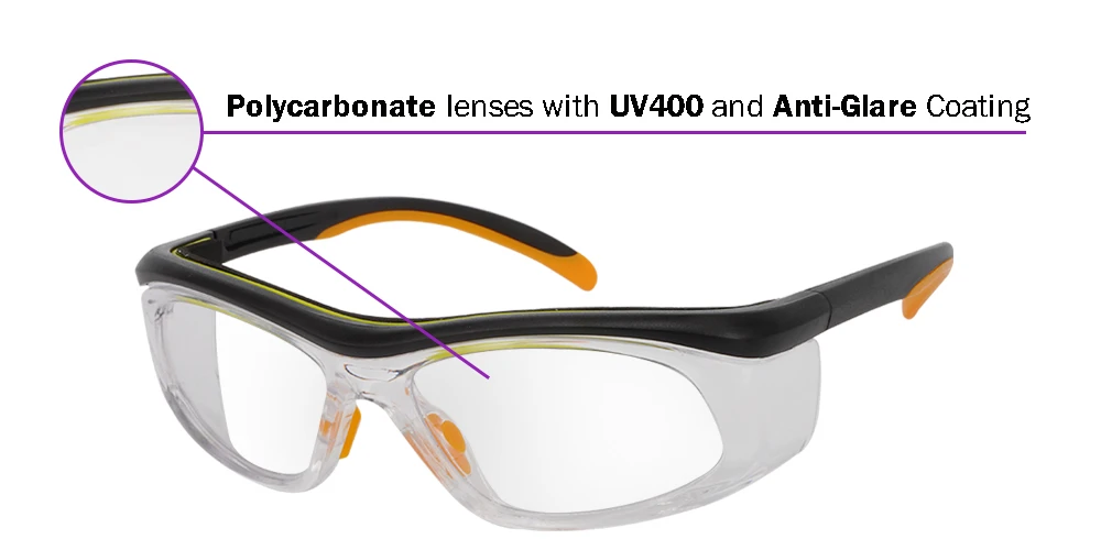 Fusion Rx Safety Goggles W1 -Unisex, Bifocal Safety Glasses 39 Dollar, Semi Rimless, Plastic - Image 3