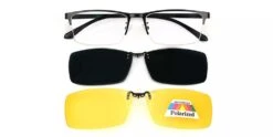 Arvada Polarized Clip On Prescription Sunglasses Black - 2 Clips