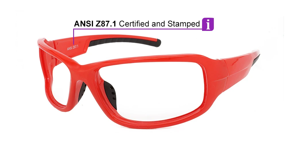 Tacoma Prescription Safety Glasses Red -- ANSI Z87.1 Rated - Image 4