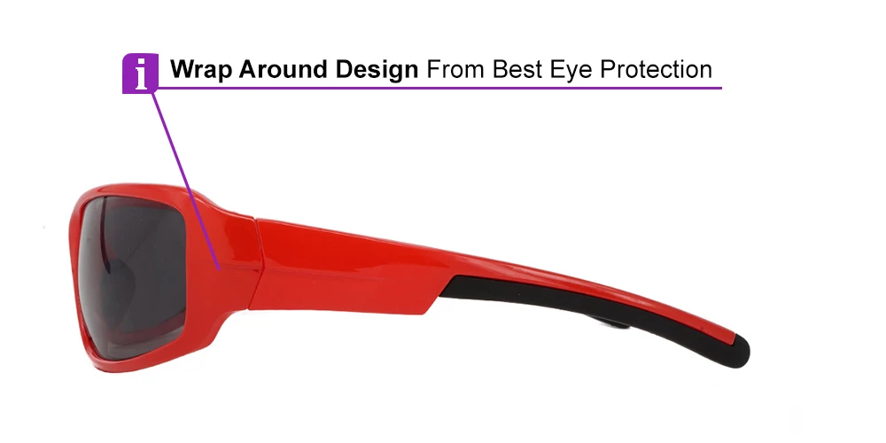 Tacoma Prescription Sports Sunglasses Red -- ANSI Z87.1 Certified - Image 8